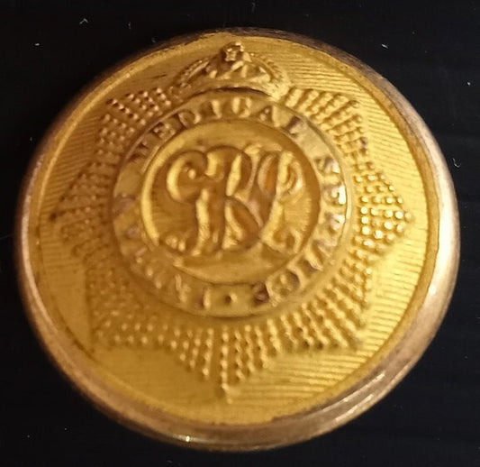 KING GEORGE V INDIAN MEDICAL SERVICE BRITISH INDIA ARMY GVIR coat button