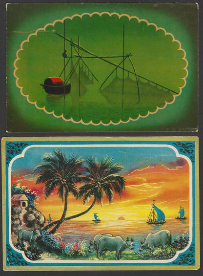 India Boats vintage postcards (8)