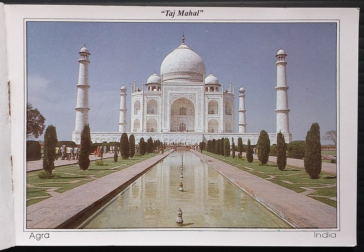 AOP India vintage booklet of 10 postcards - Taj Mahal