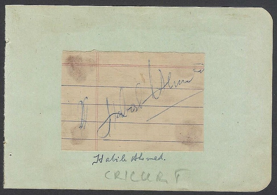AOP Cricket KHALEEL AHMED India autograph 