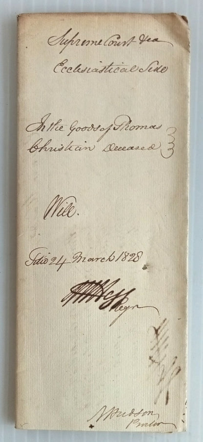 AOP India 1828 Supreme Court, Fort Williams, Calcutta document