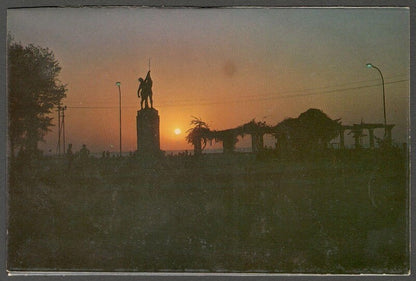 AOP India GOA vintage postcard Sunset at Miramar Beach, Panaji
