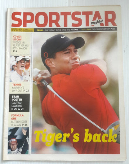 India Sportstar 2008-10 GOLF cover issues 10” X 13” (5)