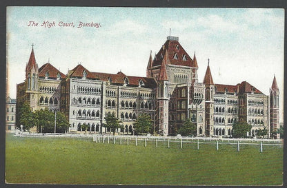 India BOMBAY vintage colour postcard The High Court