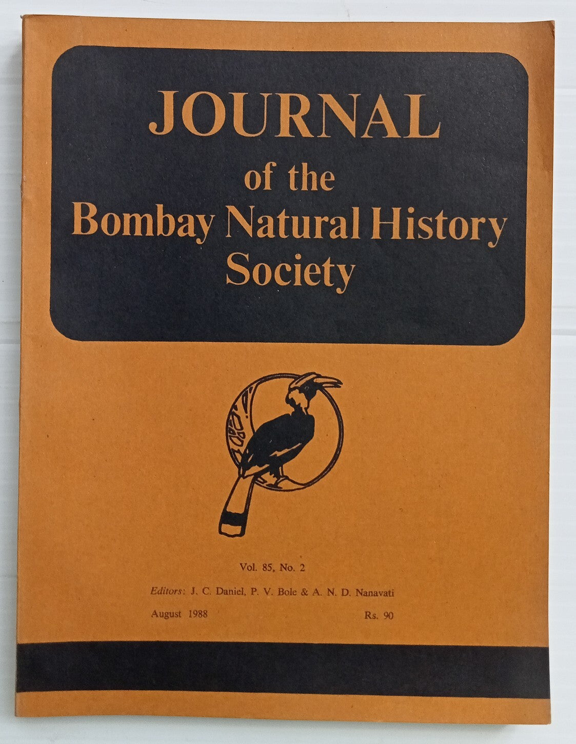 AOP India JOURNAL of the Bombay Natural History Society 1988 