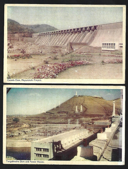 (AOP) DAMS OF INDIA vintage postcards (6)