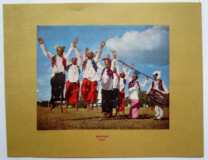 Folk Dances of India folder with 6 prints
