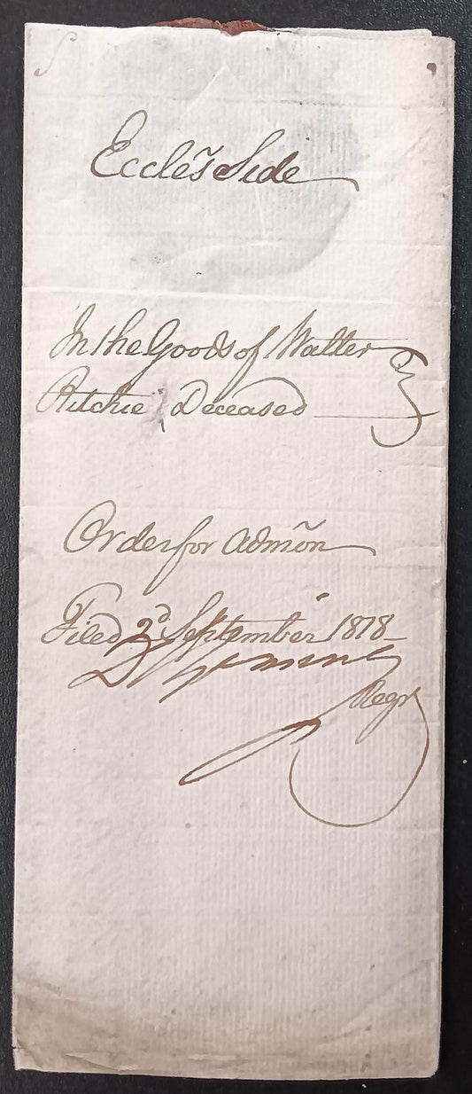 India King George IIII 1819 Fort William, Calcutta document with clear red seal