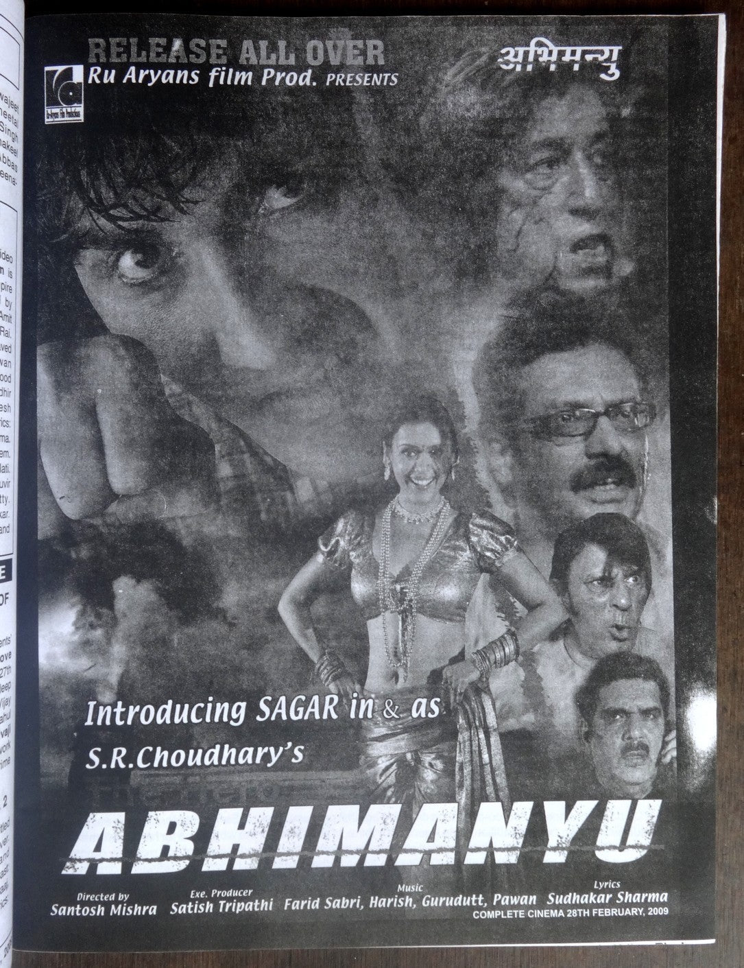 Bollywood Trade magazine COMPLETE CINEMA 28 Feb 2009 issue – Sunny Deol cover