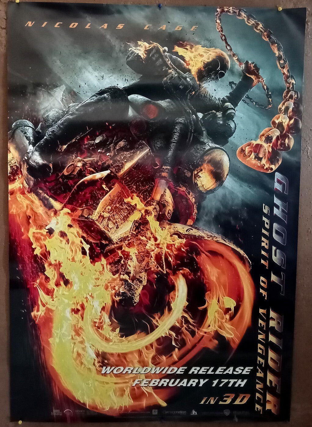 2007 Ghost Rider 1 sheet India poster Nicolas Cage