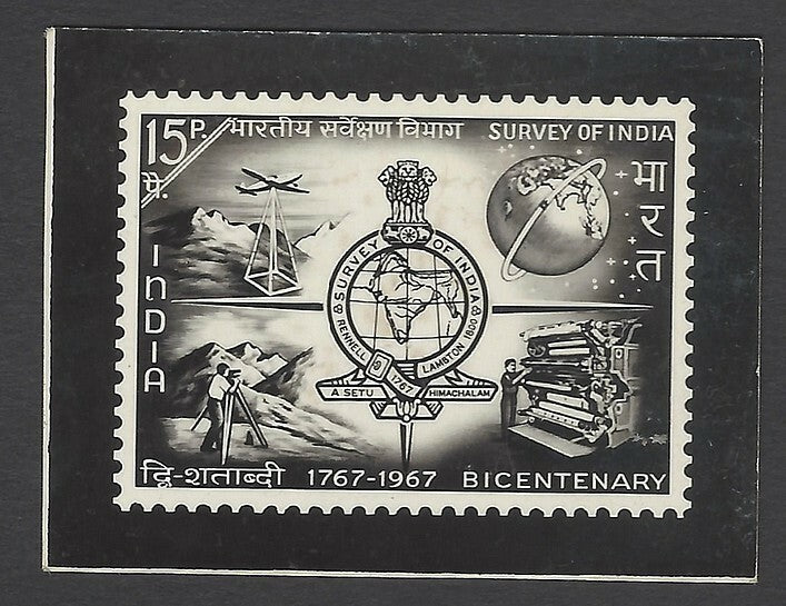 India photographic publicity proof 1967 Survey of India