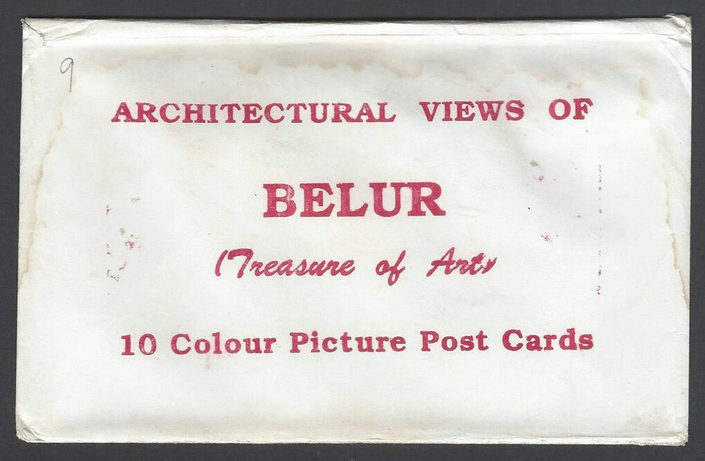AOP India ARCHITECTURAL VIEWS OF BELUR packet of 10 picture postcards
