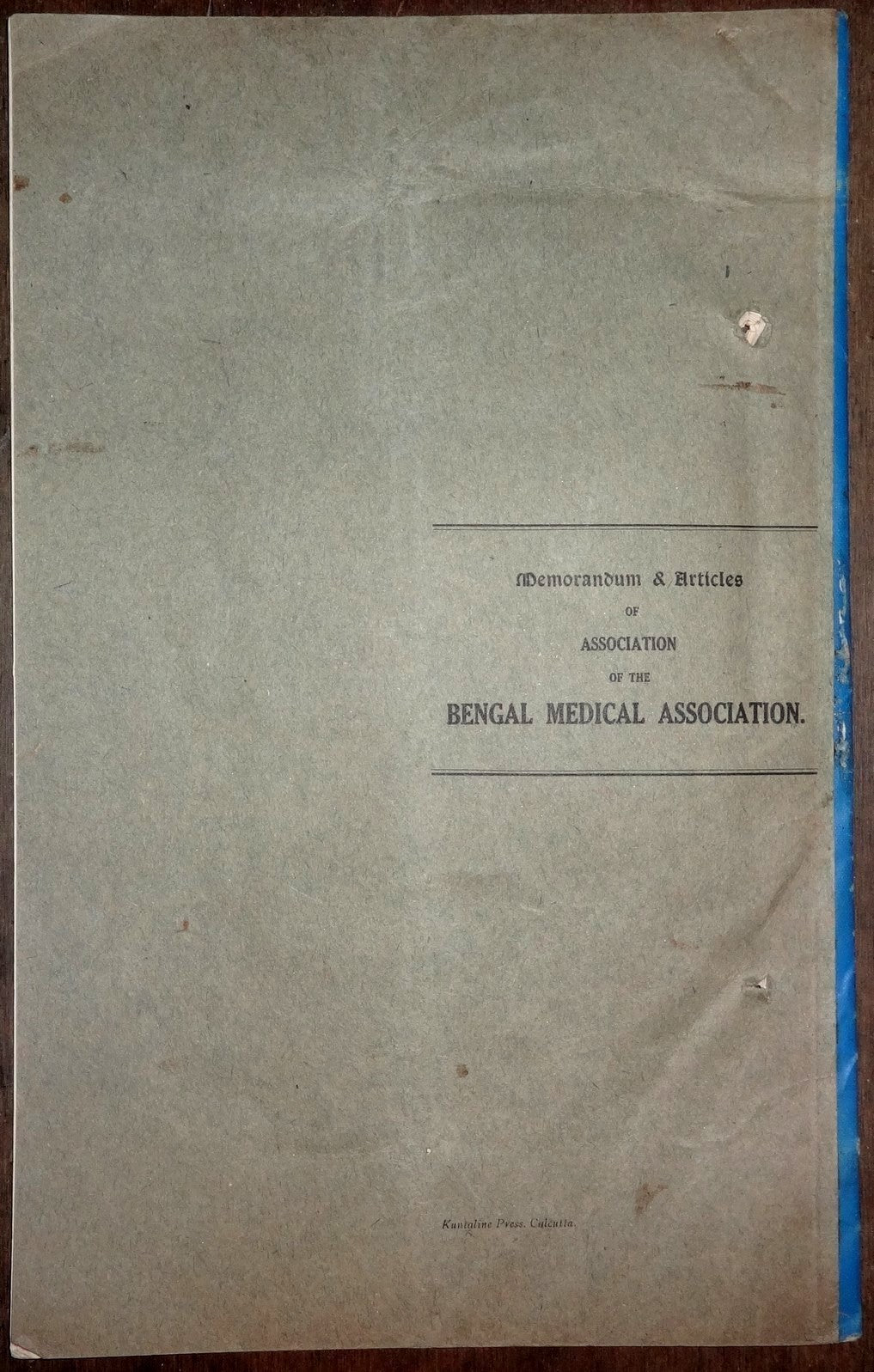 India Belgachia Medical College 1914-7 documents