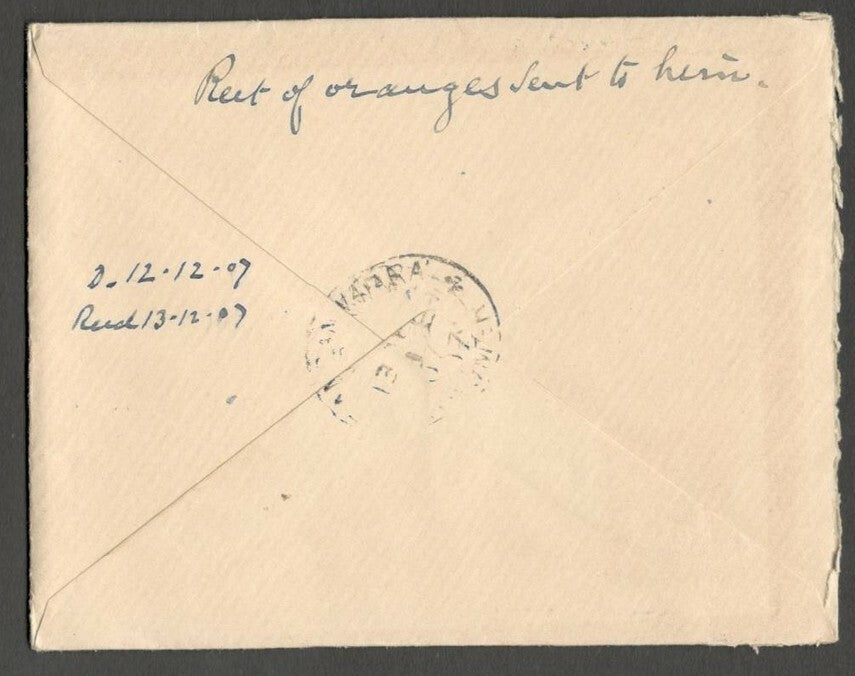 AOPIMT India KEdVII King Edward VII 1/2a large format envelope used HG #B8b