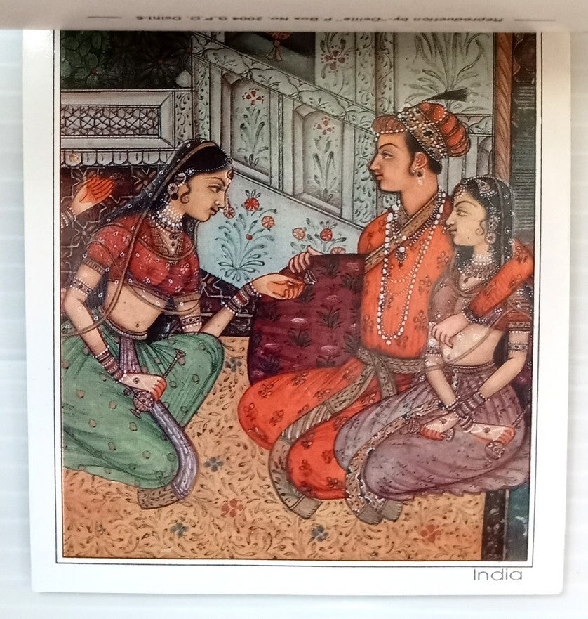 AOP India booklet of 10 postcards MINIATURE PAINTINGS