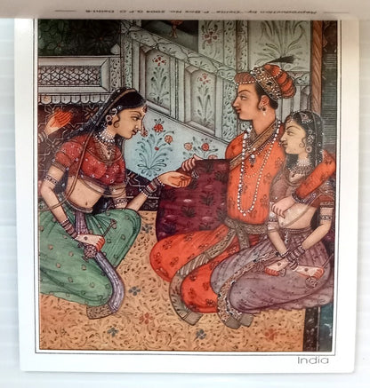 AOP India booklet of 10 postcards MINIATURE PAINTINGS