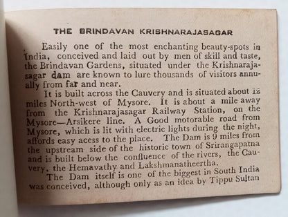 AOP India BRINDAVAN vintage booklet of 13 views (plain back postcards)