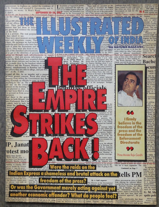 The Illustrated Weekly of India 20 Sep 1987 The Empire Strikes back!