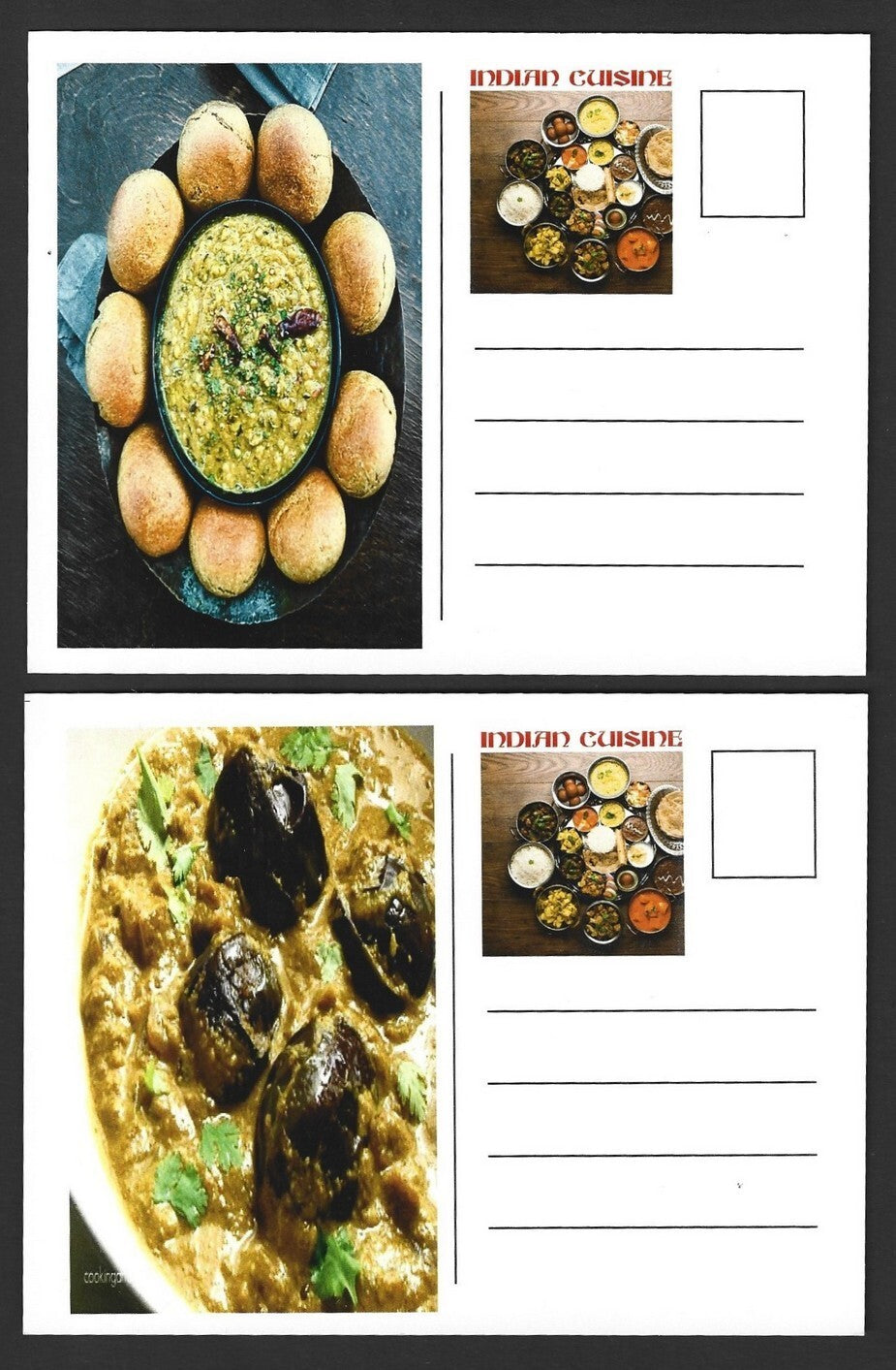 India 2017 Indian Cusine set of 24 maxicards