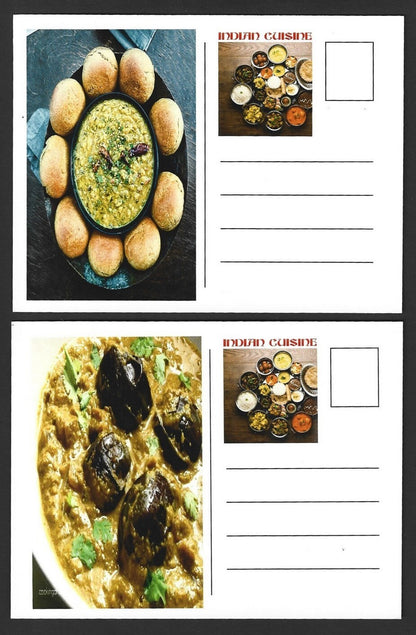 India 2017 Indian Cusine set of 24 maxicards