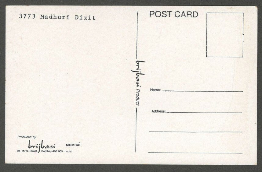 AOP India Bollywood MADHURI DIXIT vintage postcard 