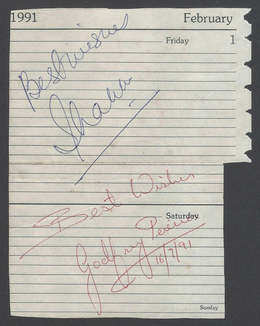 AOP Godfrey Pereira, Footballer signed autograph page India