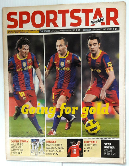 India Sportstar 2006-12 FOOTBALL cover issues 10” X 13” (5)
