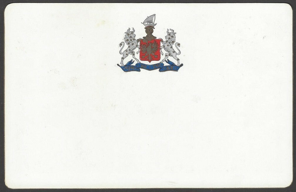 India Bhavnagar State The Nilambag Palace View Card with state crest