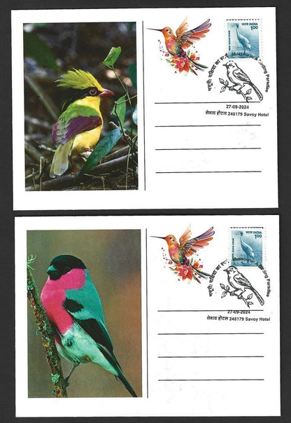 India 2024 BIRDS - COTINGA maximum cards (not first day) (3)