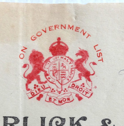 India 1923 illustrated letterhead GARLICK & CO Mechanical Engineers