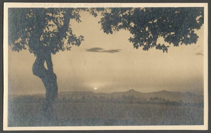 AOP India DARJEELING vintage real photo postcard SUNSET