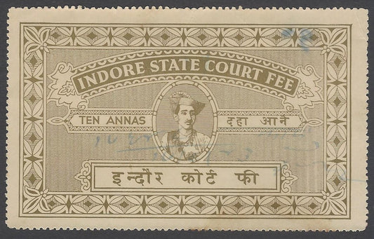 AOP India Indore State Court Fee 10a olive