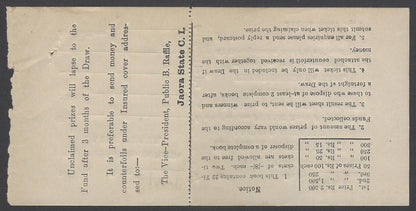 AOP India JAORA STATE 1930 8a Public Benefit Raffle