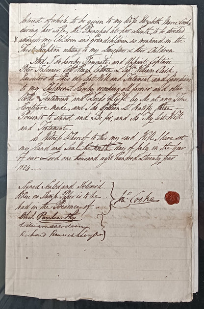 India King George IV 1828 Fort William, Calcutta 6 page document