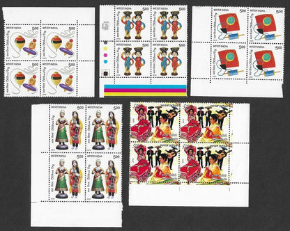 India 2010 Year Pack / set blocks of 4 MNH