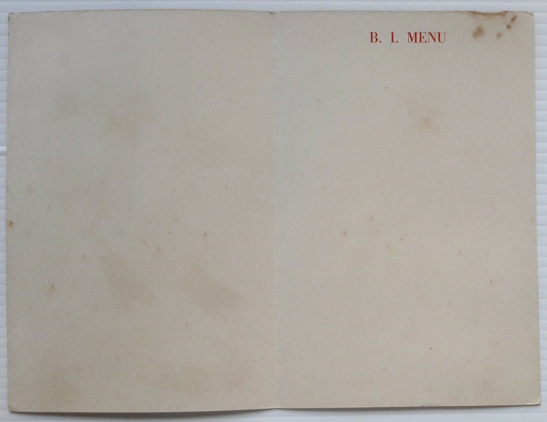 B.I. British India Line Ballets menu cards (4)