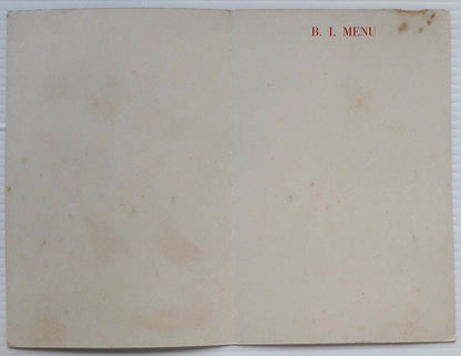 B.I. British India Line Ballets menu cards (4)