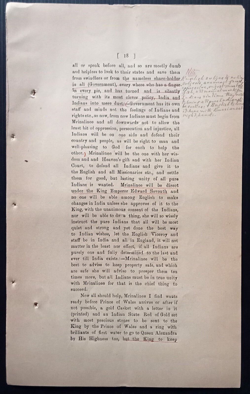 Search for a Maharaja husband for the Glory of India 1905 printed & ms documents