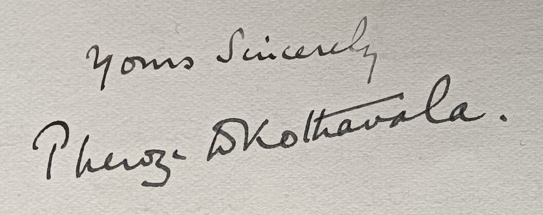 India crested letter RAJPIPLA STATE signed Dewan