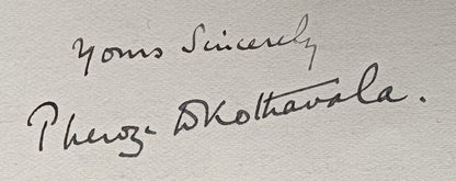 India crested letter RAJPIPLA STATE signed Dewan