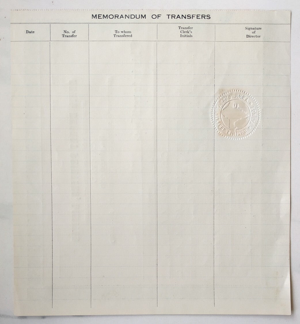 India 1947 Akhil Bharat Printers share certificate