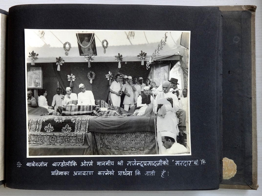 India 1950 photo album President Rajendra Prasad in BARDOLI 27 photos zaz