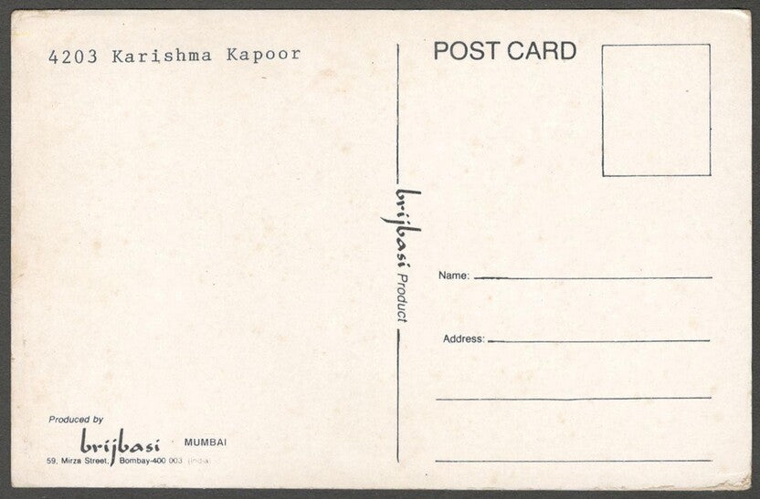 AOP India Bollywood vintage postcard KARISHMA KAPOOR