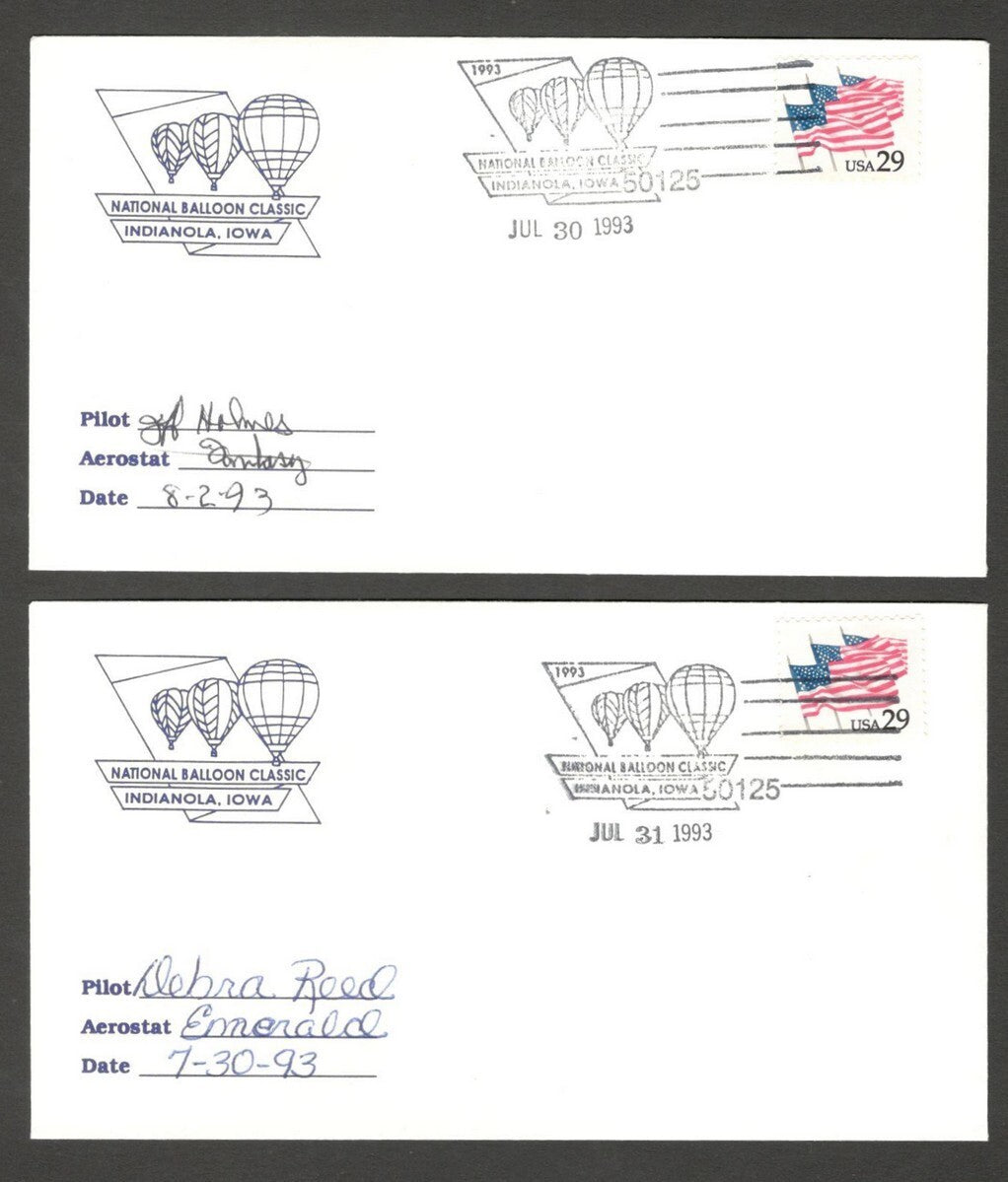 National Balloon Classic, Indianola 1993 covers signed by Pilots (10)