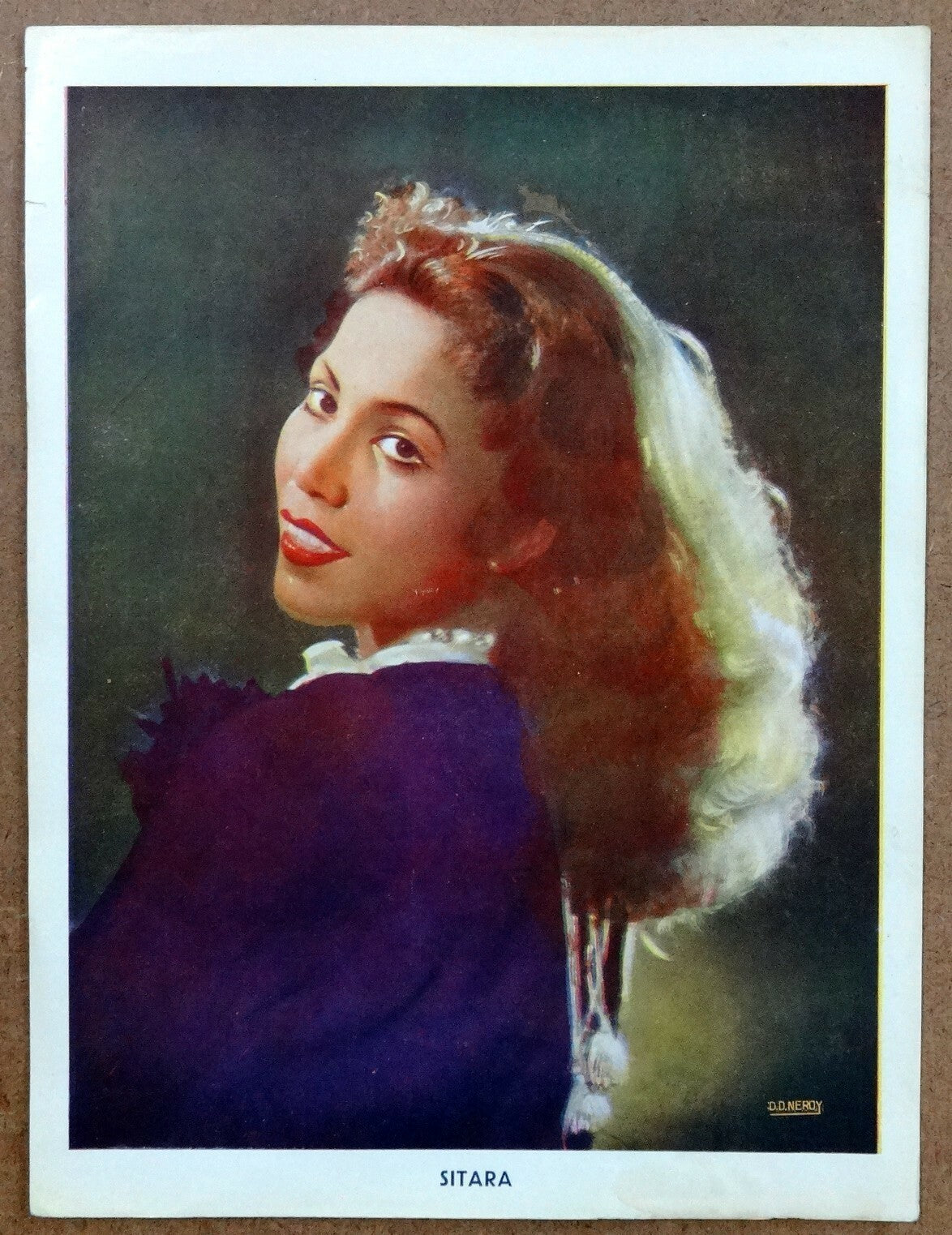 Bollywood vintage poster SITARA India 1930s-40s actress 18x24cm