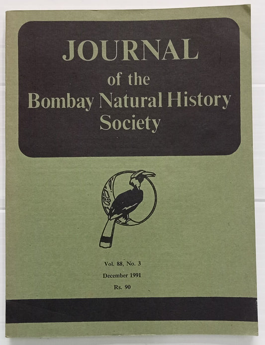 AOP India JOURNAL OF THE BOMBAY NATURAL HISTORY SOCIETY Dec 1991