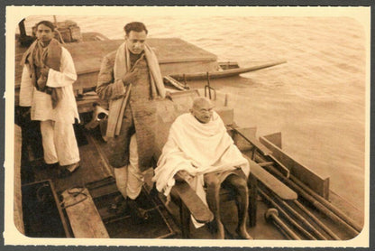 AOP India full back pictorial 50p Gandhi postal card GANDHI 