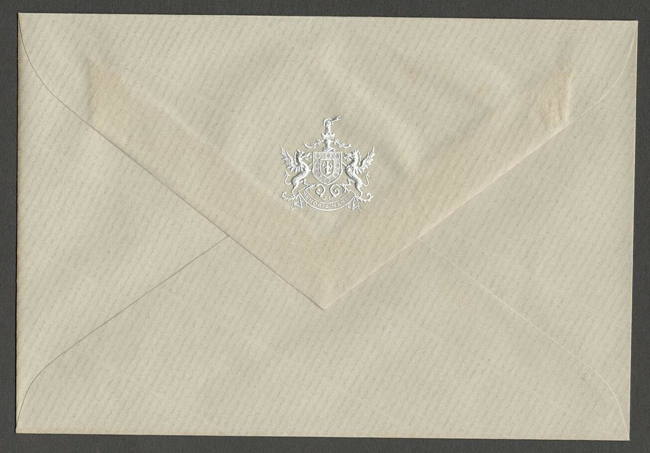 AOPIMT India Chhota Udepur State Rewa Kantha crested envelope Coat of Arms