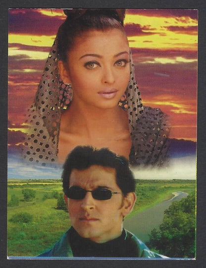 AOP Bollywood India promotional pocket calendar 2001 HRITHIK & AISHWARYA RAI