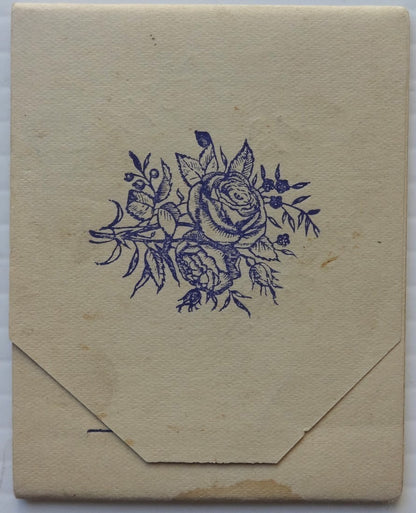 India 12 sectioned folding Parsi greeting card 2.5“ x 3“
